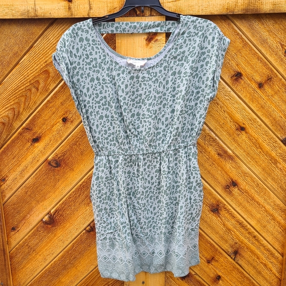 Pink Rose Bar Back Leopard Print Dress - Picture 1 of 11